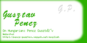 gusztav pencz business card